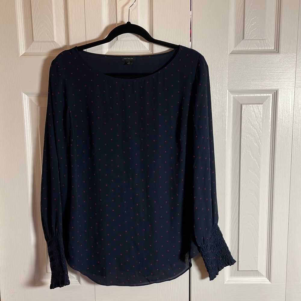 Ann Taylor Polka Dotted Blouse